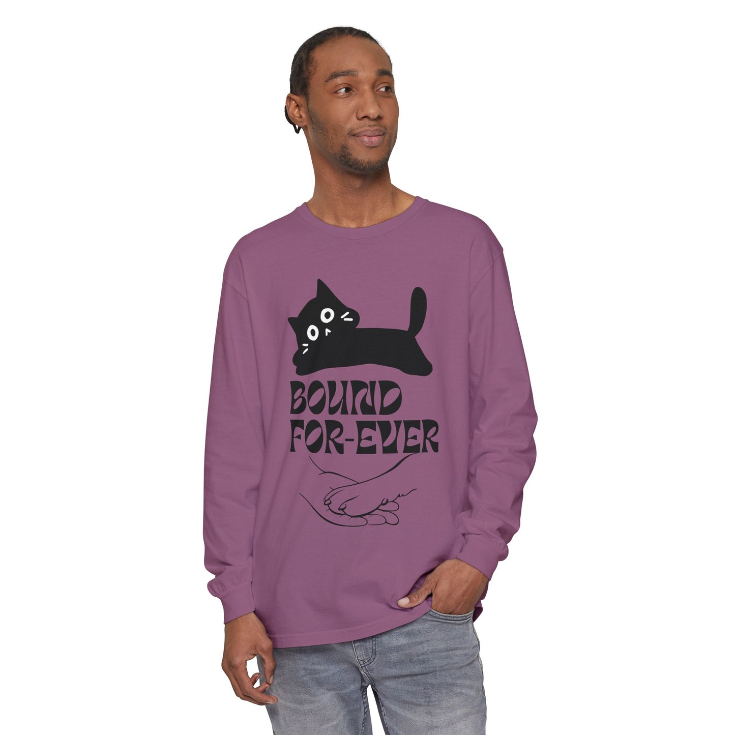 Long Sleeve T-Shirt Bound Forever Unisex Garment-dyed