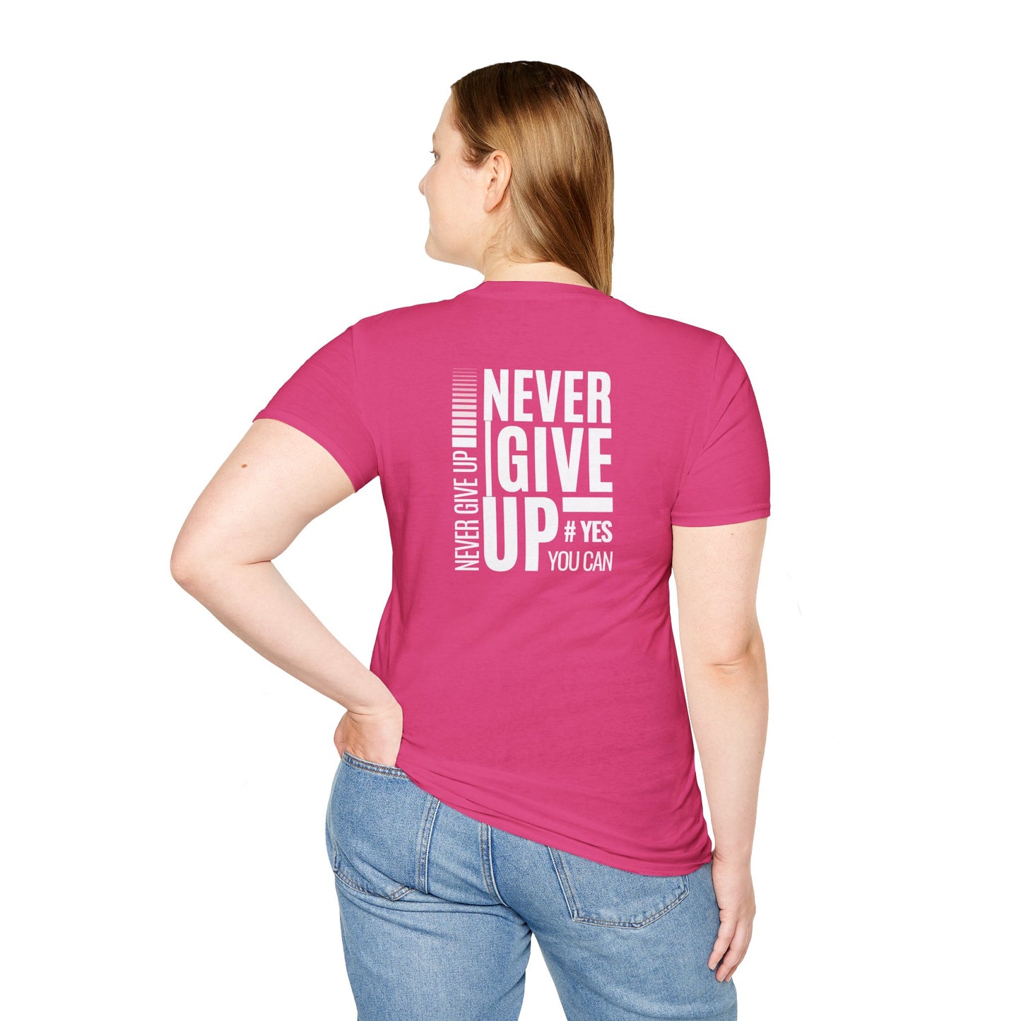 Motivational Unisex T-Shirt - Never Give Up Design