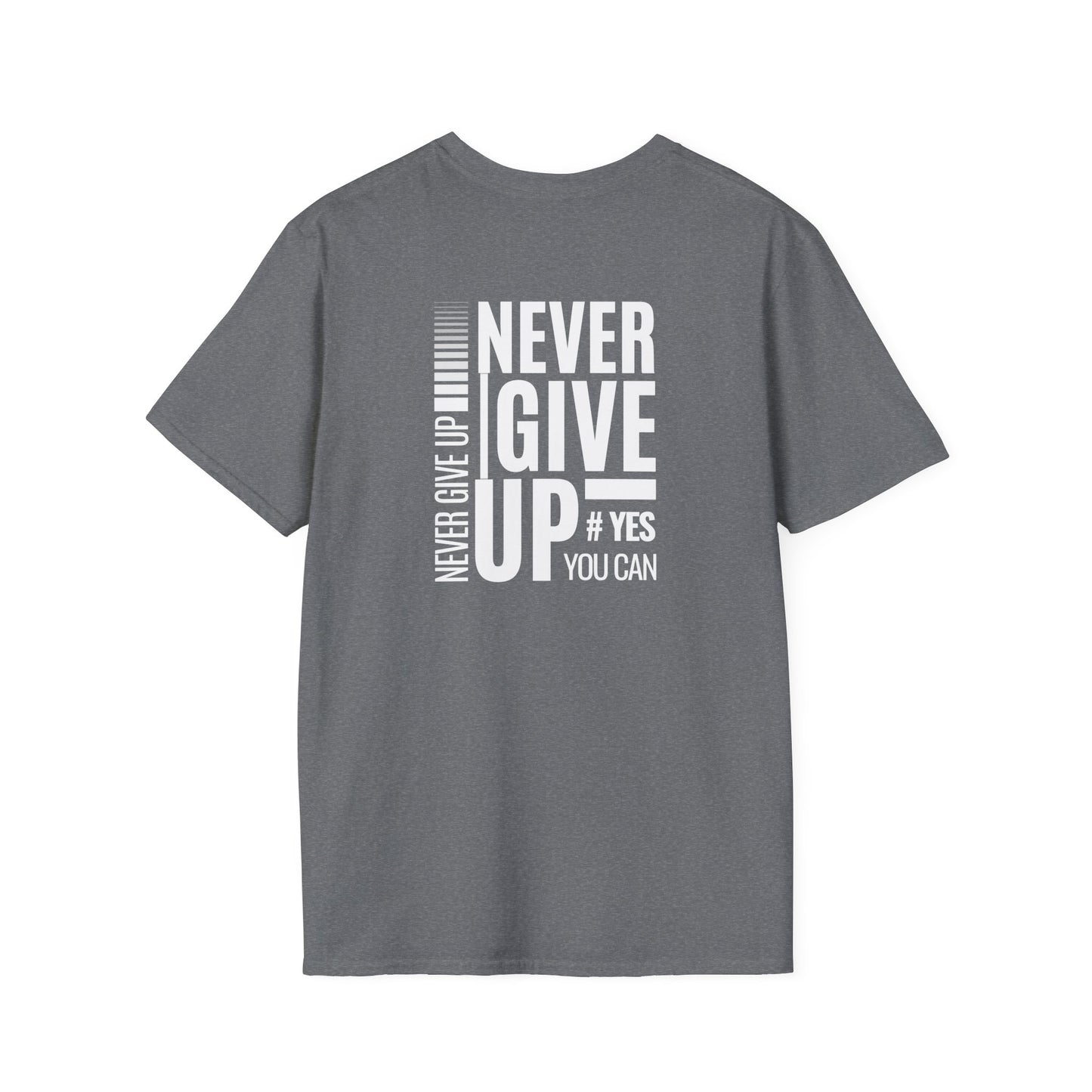 Motivational Unisex T-Shirt - Never Give Up Design