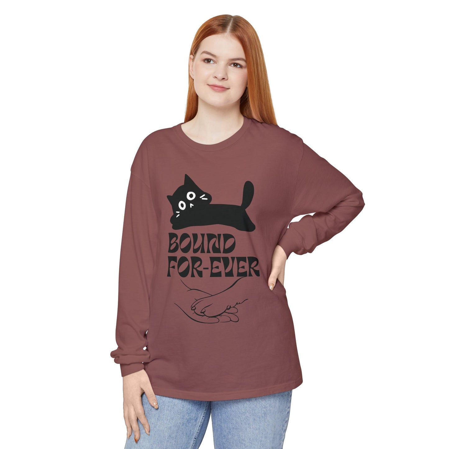 Long Sleeve T-Shirt Bound Forever Unisex Garment-dyed
