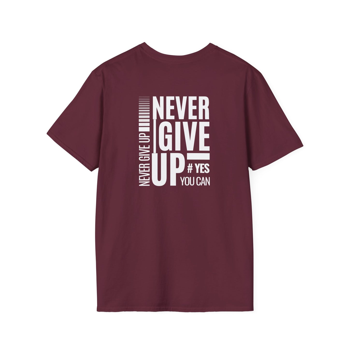 Motivational Unisex T-Shirt - Never Give Up Design