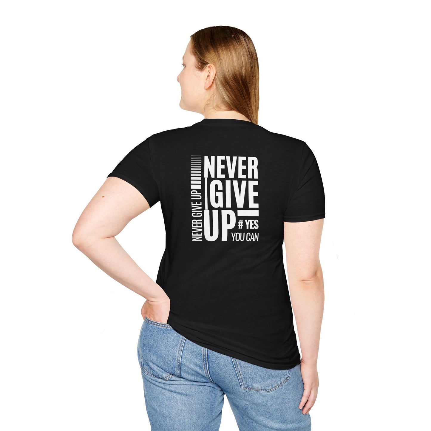Motivational Unisex T-Shirt - Never Give Up Design