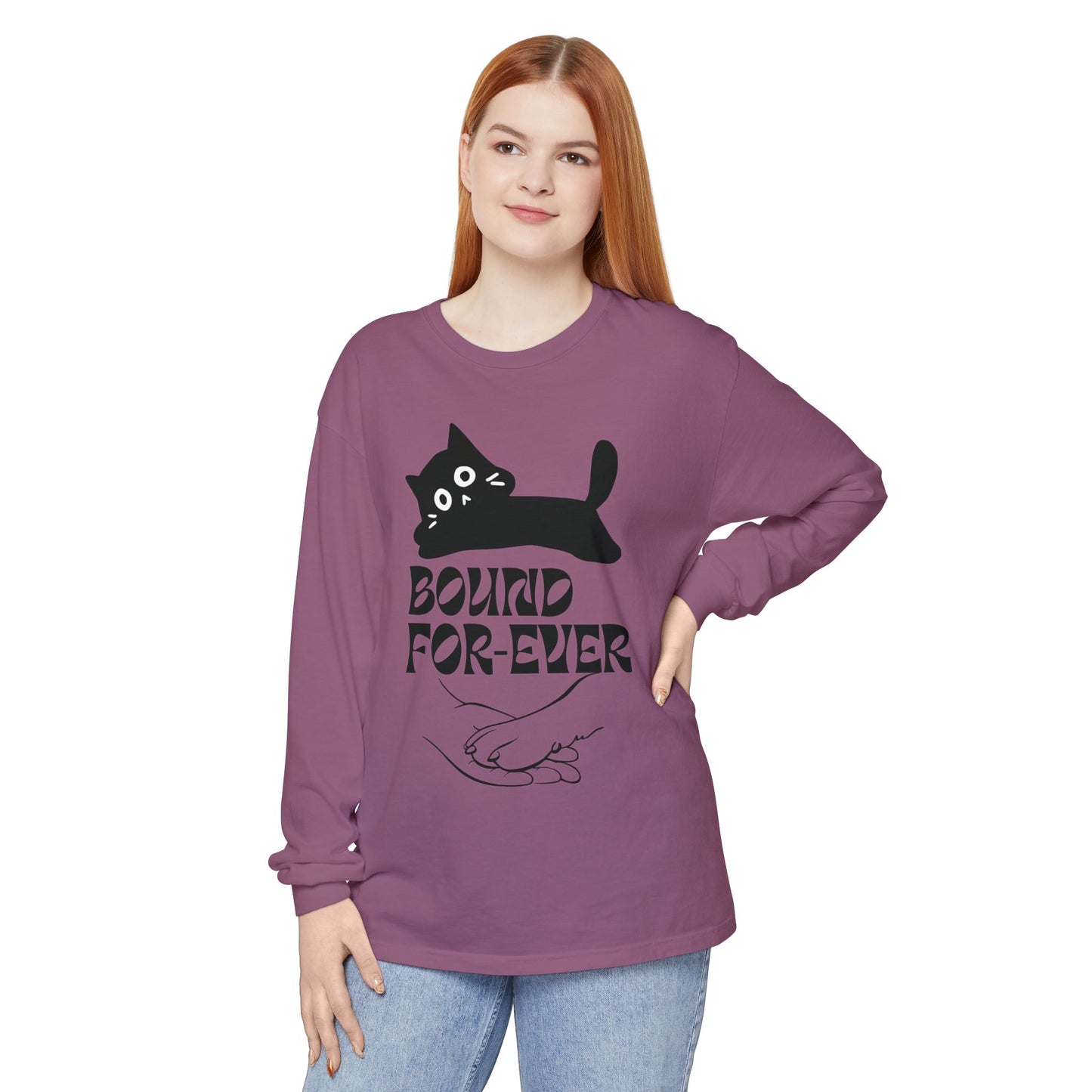 Long Sleeve T-Shirt Bound Forever Unisex Garment-dyed