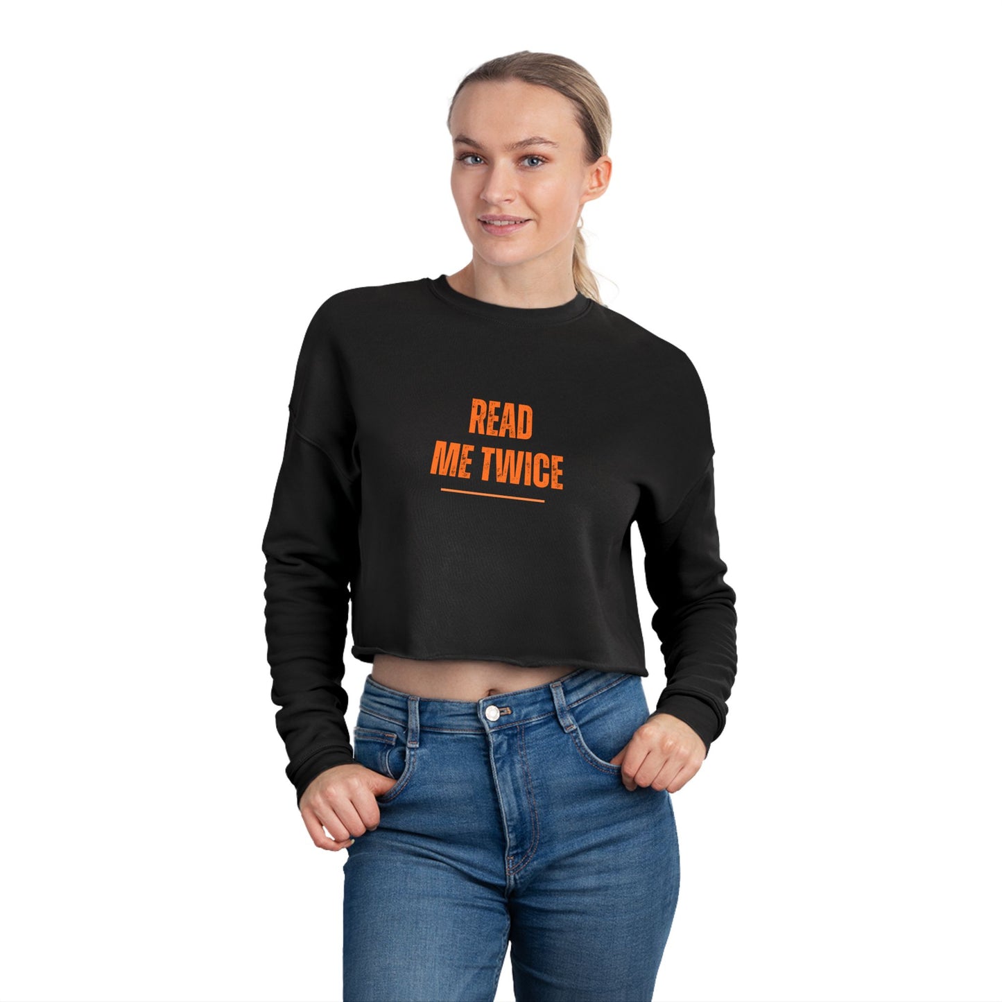 Cropped Sweatshirt - READ ME TWICE