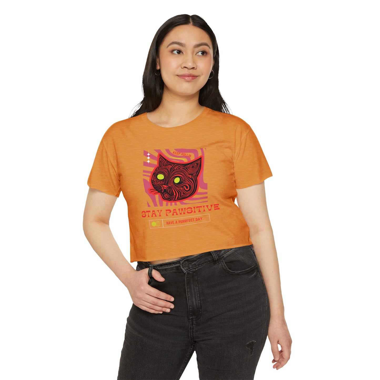 Crop Top: Stay Pawsitive,