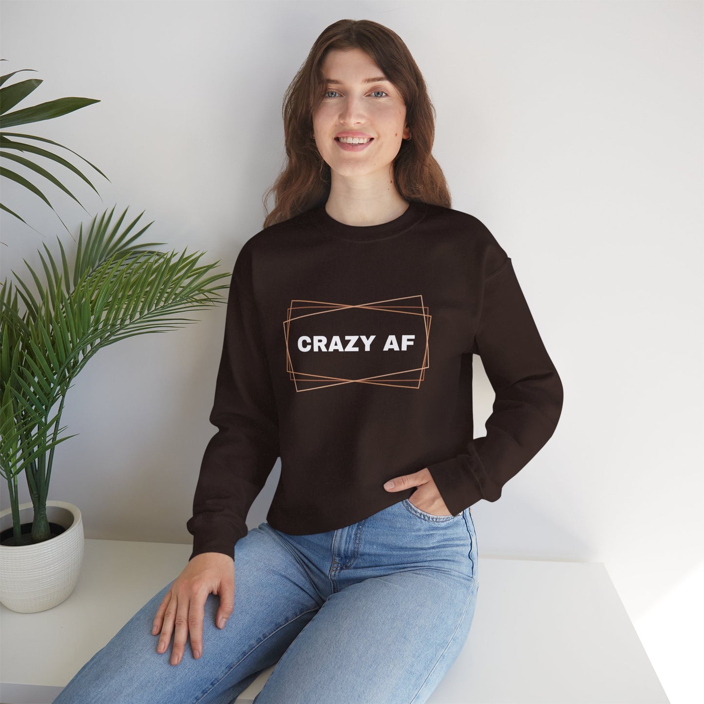 Crewneck Sweatshirt - CRAZY AF - Unisex