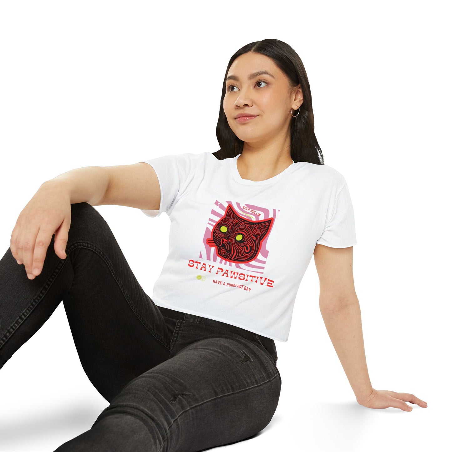 Crop Top: Stay Pawsitive,