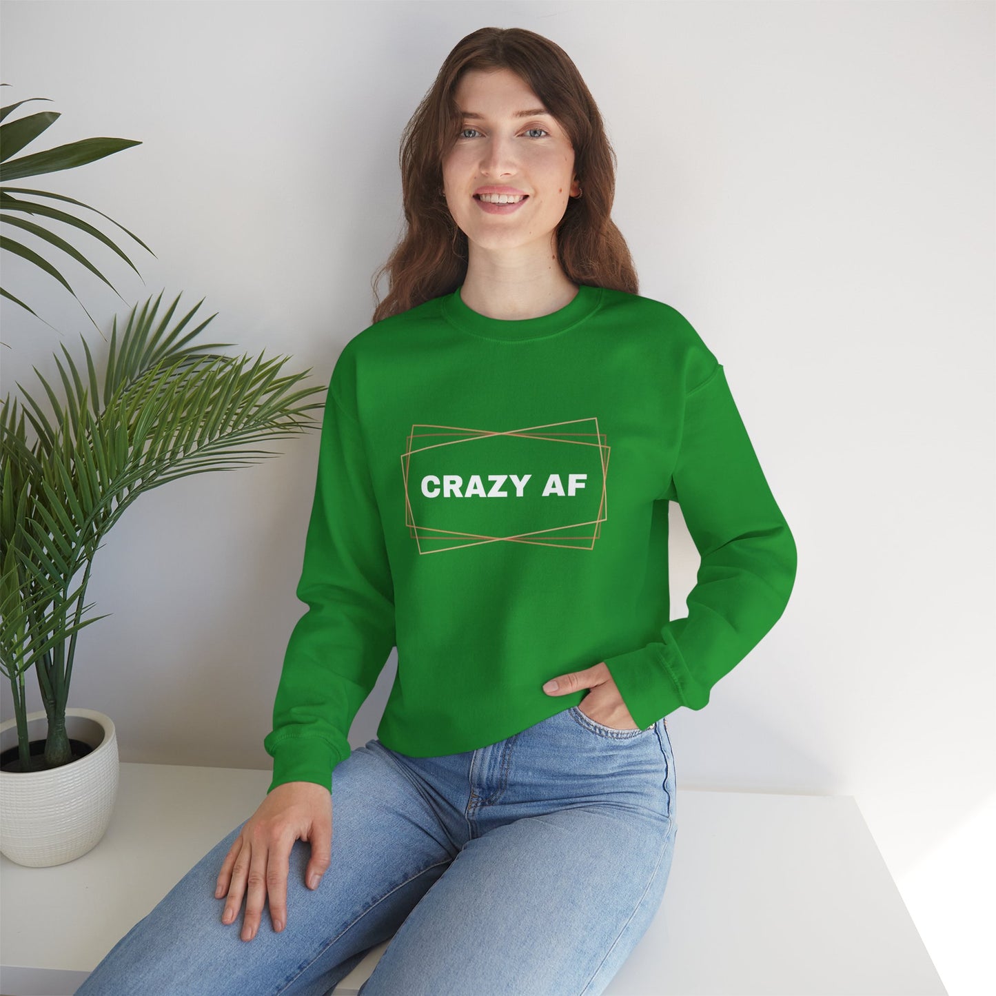 Crewneck Sweatshirt - CRAZY AF - Unisex