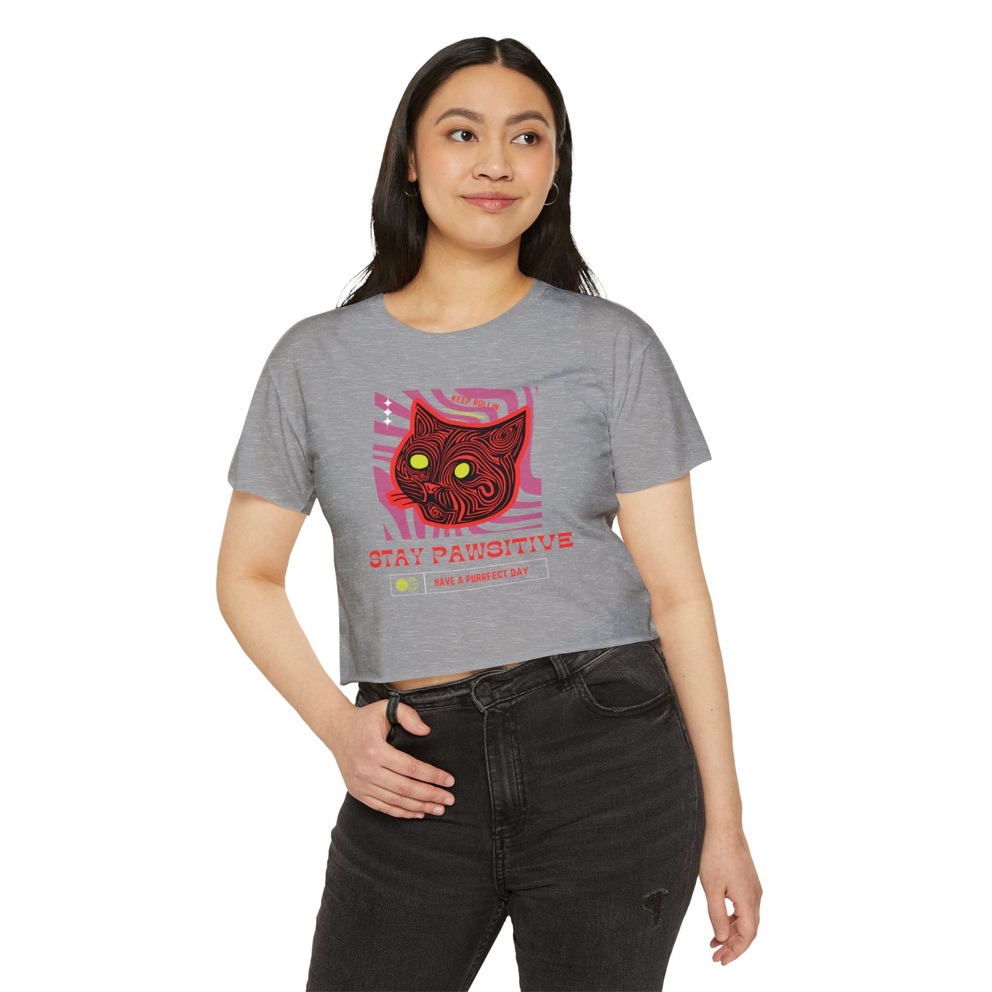 Crop Top: Stay Pawsitive,
