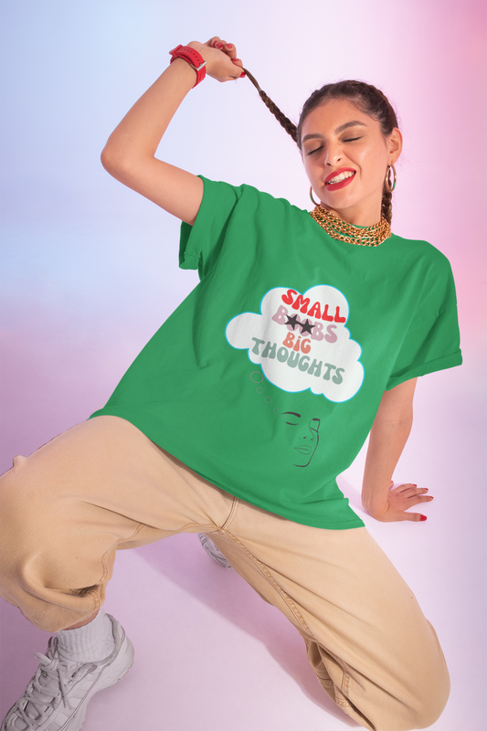 T-Shirt Women's Softstyle Tee Small Boobs Big Idea Funny Feminist