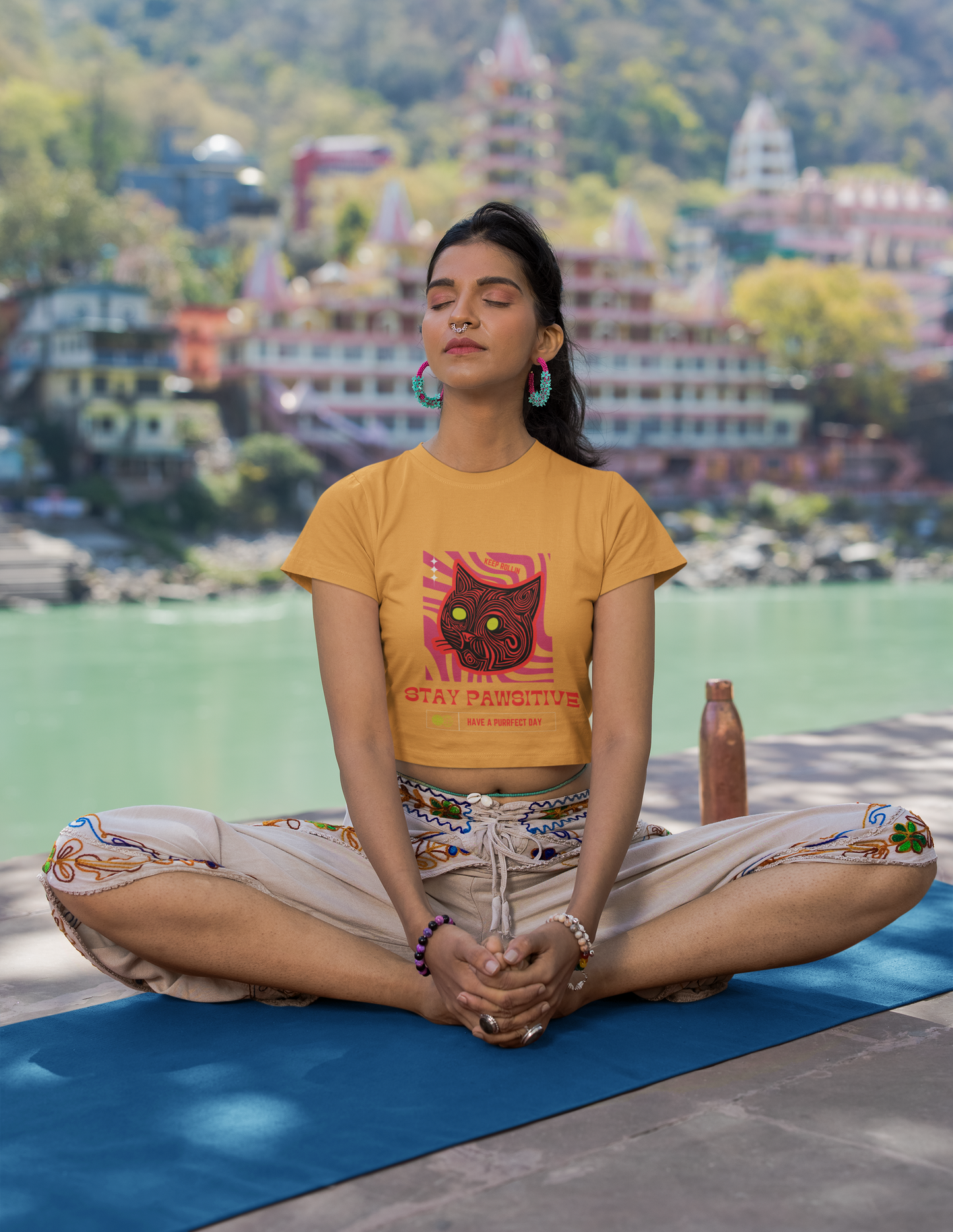 Crop Top: Stay Pawsitive,