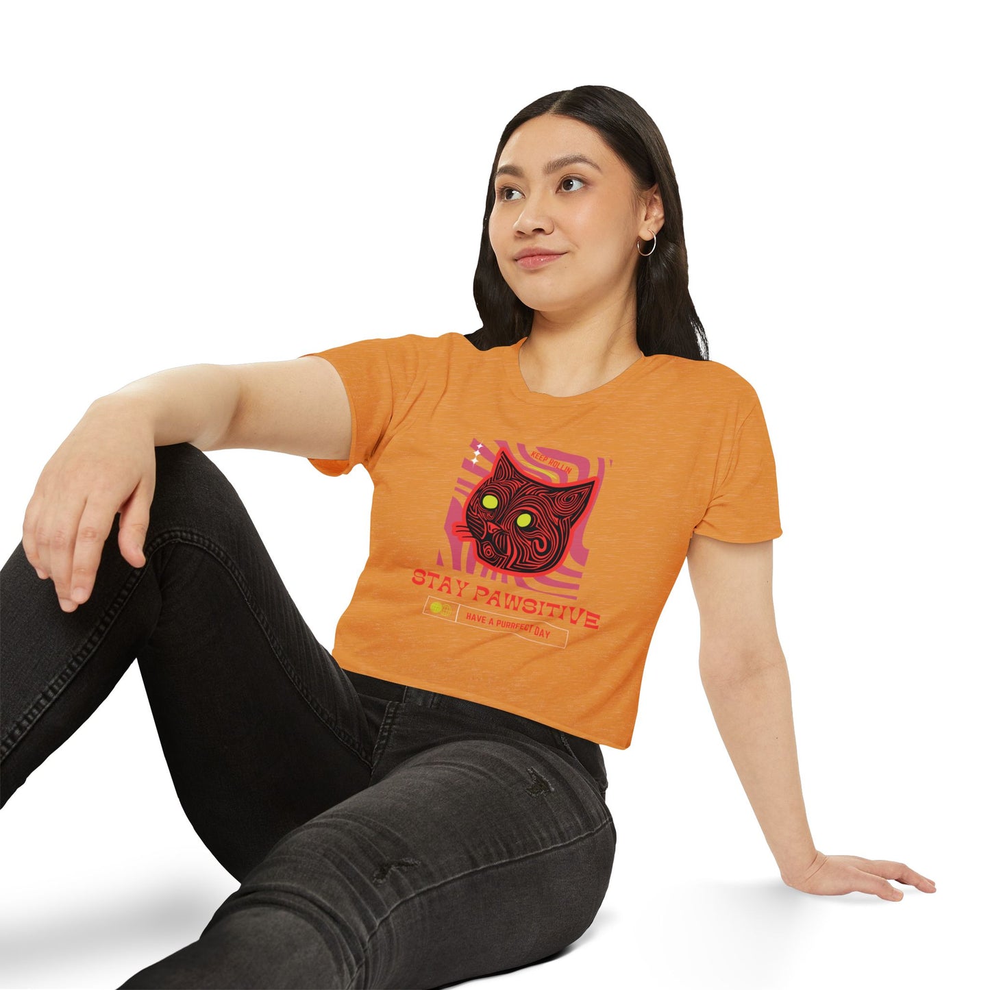 Crop Top: Stay Pawsitive,