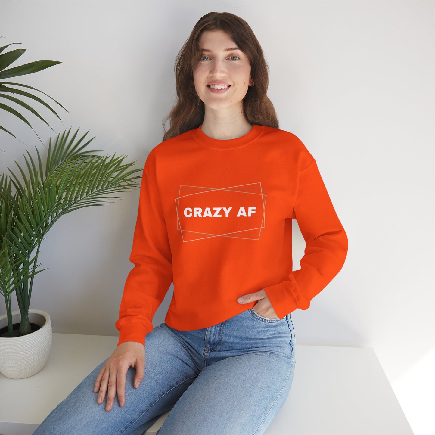 Crewneck Sweatshirt - CRAZY AF - Unisex