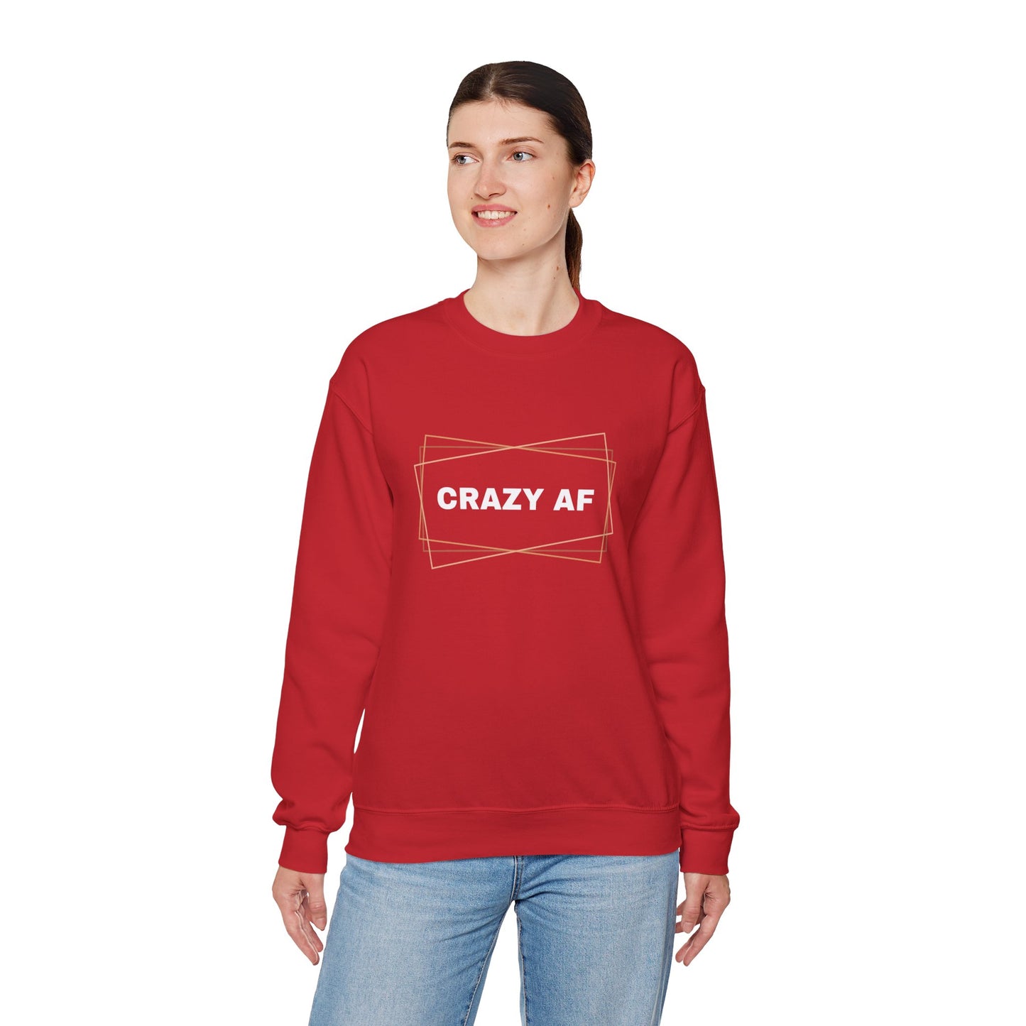 Crewneck Sweatshirt - CRAZY AF - Unisex