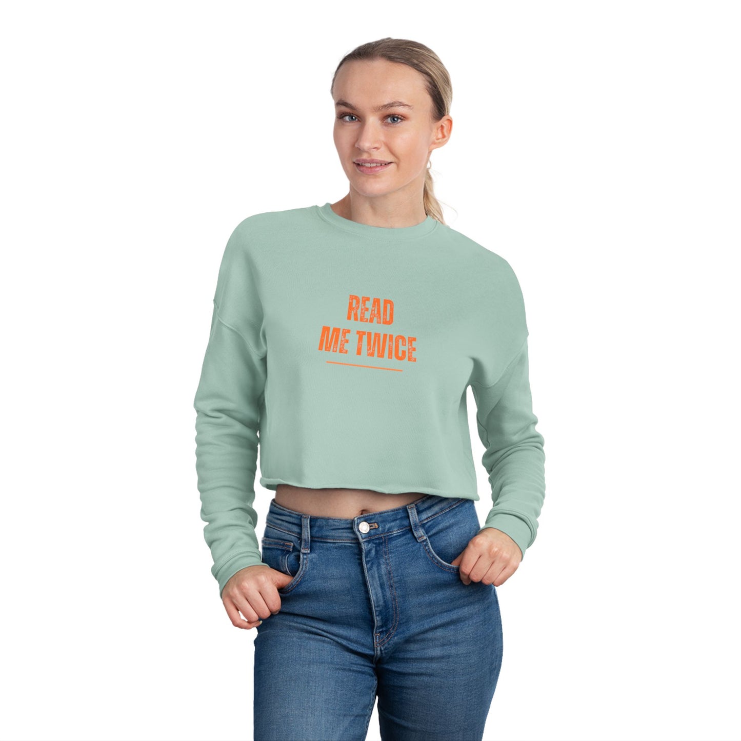 Cropped Sweatshirt - READ ME TWICE