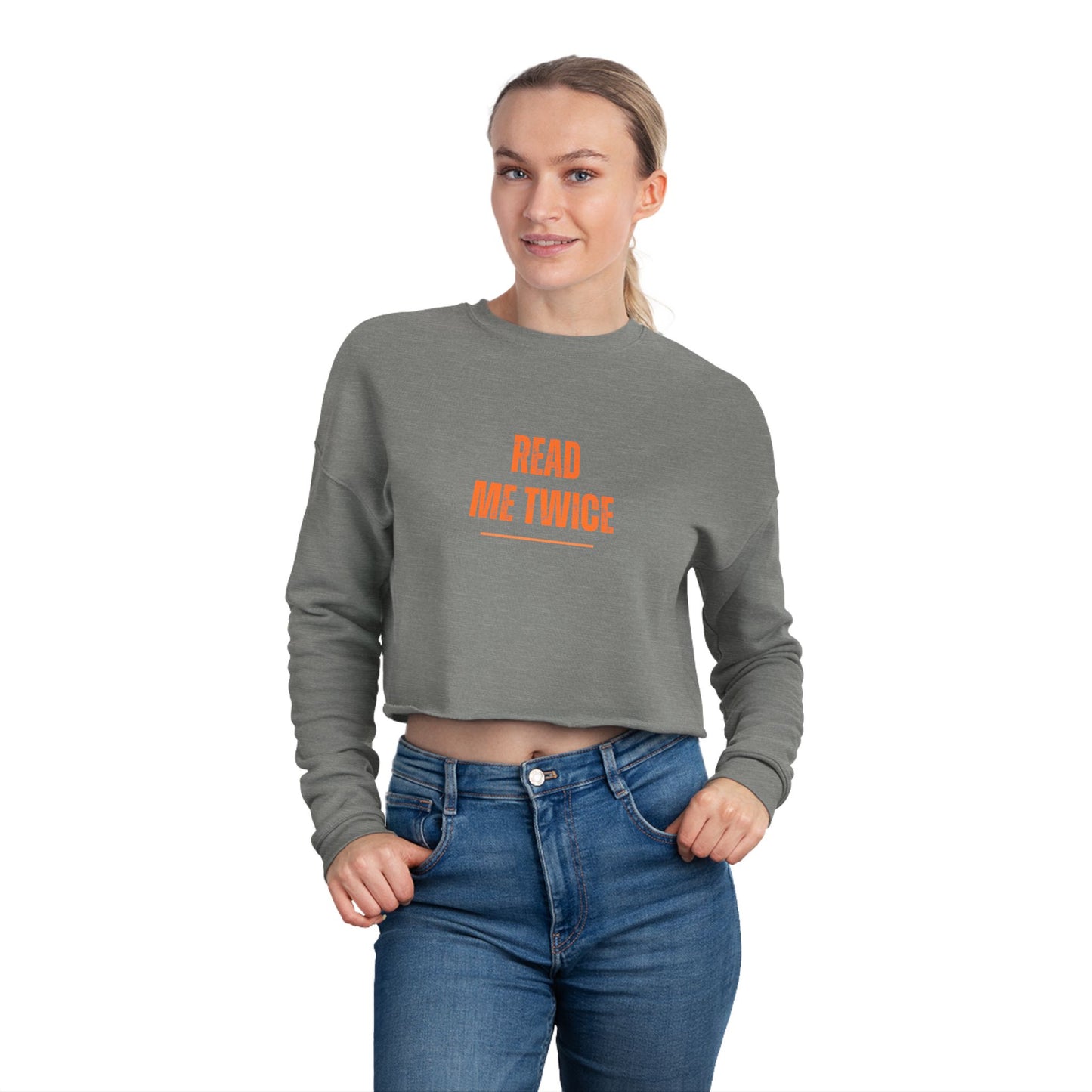 Cropped Sweatshirt - READ ME TWICE
