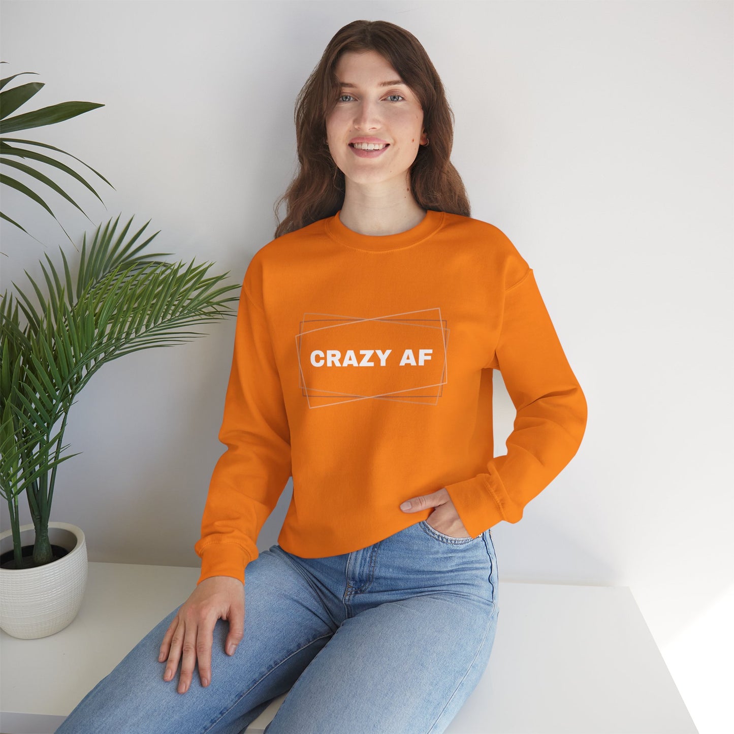 Crewneck Sweatshirt - CRAZY AF - Unisex