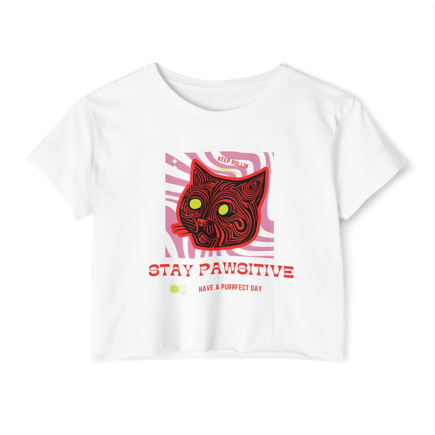 Crop Top: Stay Pawsitive,