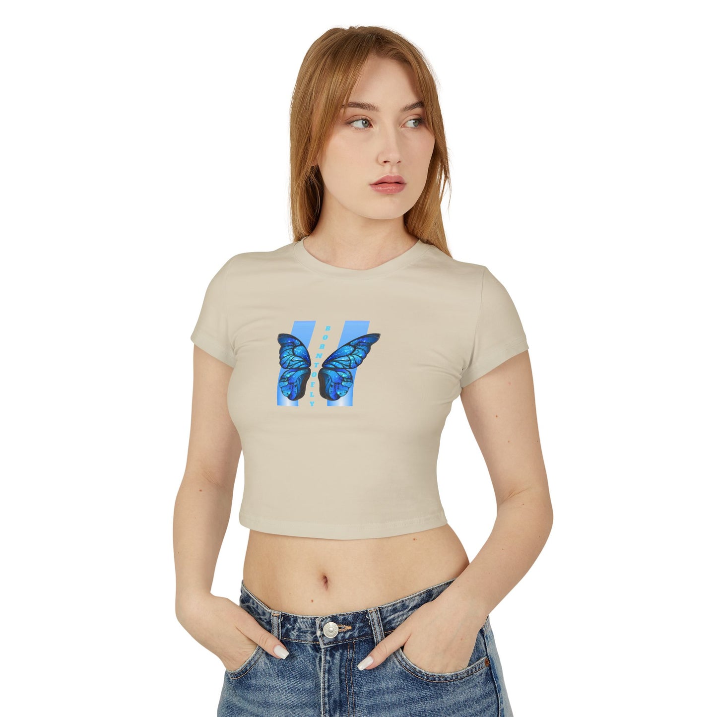 Baby Tee born to fly - Women's T-Shirt