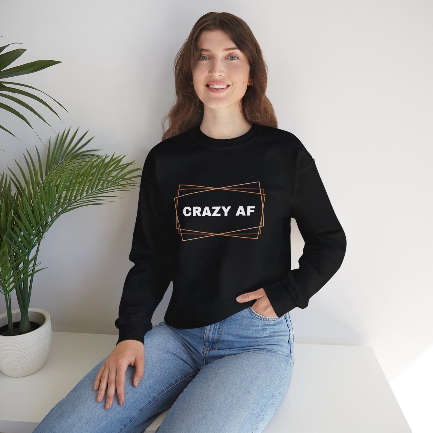 Crewneck Sweatshirt - CRAZY AF - Unisex